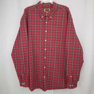 The Foundry Long Sleeve Button Up Red Black Plaid Shirt Men's Tall 2XLT